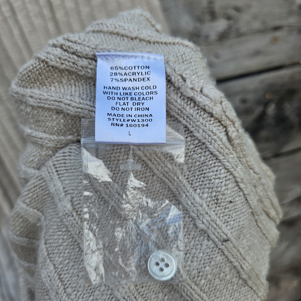 By Together Beige Ribbed Wide-Leg Knit Jumpsuit - Picture 5 of 5